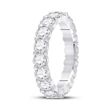 Load image into Gallery viewer, 14K White Gold Round Diamond Women's Classic Eternity Ring 27/8 Cttw - Splendid Jewellery