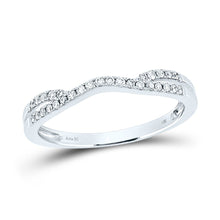 Load image into Gallery viewer, 14K White Gold Round Diamond Women's Contour Wrap Ring Guard Enhancer 1/6 Cttw - Splendid Jewellery