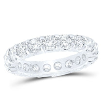 Load image into Gallery viewer, 14K White Gold Round Diamond Women's Eternity Wedding Anniversary Ring 3 Cttw - Splendid Jewellery