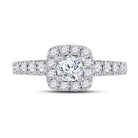 14K White Gold Round Diamond Women's Halo Bridal Wedding Engagement Ring 1 (Certified) 1 1/2 Cttw - Splendid Jewellery