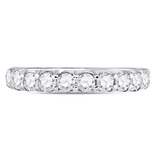 Load image into Gallery viewer, 14K White Gold Round Diamond Women's Machine Set Wedding Band 1 Cttw - Splendid Jewellery
