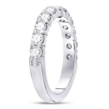 Load image into Gallery viewer, 14K White Gold Round Diamond Women's Machine Set Wedding Band 1 Cttw - Splendid Jewellery