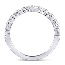 Load image into Gallery viewer, 14K White Gold Round Diamond Women's Machine Set Wedding Band 1 Cttw - Splendid Jewellery
