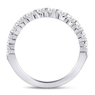 14K White Gold Round Diamond Women's Machine Set Wedding Band 1 Cttw - Splendid Jewellery