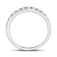 Load image into Gallery viewer, 14K White Gold Round Diamond Women's Machine Set Wedding Channel Band 1/2 Cttw - Splendid Jewellery