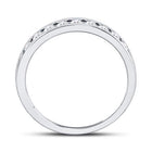 14K White Gold Round Diamond Women's Machine Set Wedding Channel Band 1/2 Cttw - Splendid Jewellery