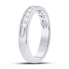 14K White Gold Round Diamond Women's Machine Set Wedding Channel Band 1/2 Cttw - Splendid Jewellery