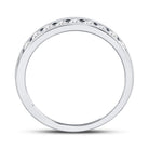 14K White Gold Round Diamond Women's Machine Set Wedding Channel Band 1/2 Cttw - Splendid Jewellery