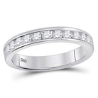 14K White Gold Round Diamond Women's Machine Set Wedding Channel Band 1/2 Cttw - Splendid Jewellery