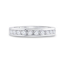 Load image into Gallery viewer, 14K White Gold Round Diamond Women's Machine Set Wedding Channel Band 3/4 Cttw - Splendid Jewellery