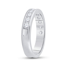 Load image into Gallery viewer, 14K White Gold Round Diamond Women's Machine Set Wedding Channel Band 3/4 Cttw - Splendid Jewellery