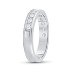 14K White Gold Round Diamond Women's Machine Set Wedding Channel Band 3/4 Cttw - Splendid Jewellery