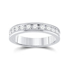 14K White Gold Round Diamond Women's Machine Set Wedding Channel Band 3/4 Cttw - Splendid Jewellery
