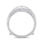 14K White Gold Round Diamond Women's Modern Wrap Ring Guard Enhancer 3/4 Cttw - Splendid Jewellery