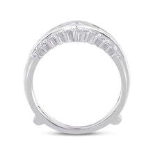 Load image into Gallery viewer, 14K White Gold Round Diamond Women's Modern Wrap Ring Guard Enhancer 3/4 Cttw - Splendid Jewellery