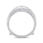 14K White Gold Round Diamond Women's Modern Wrap Ring Guard Enhancer 3/4 Cttw - Splendid Jewellery