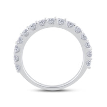 Load image into Gallery viewer, 14K White Gold Round Diamond Women's Pave Set Single Row Wedding Band 1 Cttw - Splendid Jewellery