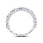 14K White Gold Round Diamond Women's Pave Set Single Row Wedding Band 1 Cttw - Splendid Jewellery