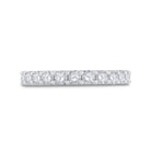 14K White Gold Round Diamond Women's Pave Set Single Row Wedding Band 1 Cttw - Splendid Jewellery