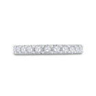 14K White Gold Round Diamond Women's Pave Set Single Row Wedding Band 1 Cttw - Splendid Jewellery