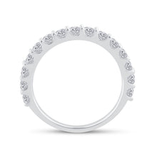 Load image into Gallery viewer, 14K White Gold Round Diamond Women's Pave Set Single Row Wedding Band 1 Cttw - Splendid Jewellery
