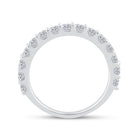 14K White Gold Round Diamond Women's Pave Set Single Row Wedding Band 1 Cttw - Splendid Jewellery