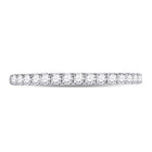 14K White Gold Round Diamond Women's Pave Set Single Row Wedding Band 1/4 Cttw - Splendid Jewellery