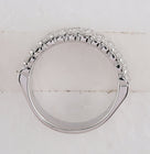 14K White Gold Round Diamond Women's Pave Set Triple Row Wedding Band 2 Cttw - Splendid Jewellery