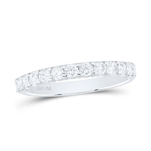 Load image into Gallery viewer, 14K White Gold Round Diamond Women's Pave Set Wedding Band - Splendid Jewellery
