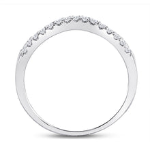 Load image into Gallery viewer, 14K White Gold Round Diamond Women's Ring Contour Enhancer Wedding Band 1/4 Cttw - Splendid Jewellery