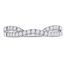 Load image into Gallery viewer, 14K White Gold Round Diamond Women's Ring Contour Enhancer Wedding Band 1/4 Cttw - Splendid Jewellery