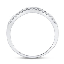 Load image into Gallery viewer, 14K White Gold Round Diamond Women's Ring Contour Enhancer Wedding Band 1/4 Cttw - Splendid Jewellery