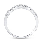 14K White Gold Round Diamond Women's Ring Contour Enhancer Wedding Band 1/4 Cttw - Splendid Jewellery