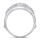 14K White Gold Round Diamond Women's Ring Guard Wrap Enhancer Wedding Band 1/4 Cttw - Splendid Jewellery