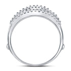 14K White Gold Round Diamond Women's Ring Guard Wrap Enhancer Wedding Band 1/4 Cttw - Splendid Jewellery