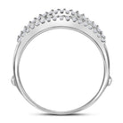 14K White Gold Round Diamond Women's Ring Guard Wrap Enhancer Wedding Band 1/4 Cttw - Splendid Jewellery