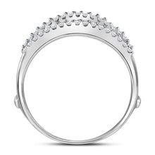 Load image into Gallery viewer, 14K White Gold Round Diamond Women's Ring Guard Wrap Enhancer Wedding Band 1/4 Cttw - Splendid Jewellery