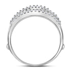 14K White Gold Round Diamond Women's Ring Guard Wrap Enhancer Wedding Band 1/4 Cttw - Splendid Jewellery