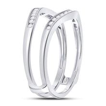 Load image into Gallery viewer, 14K White Gold Round Diamond Women's Ring Guard Wrap Solitaire Enhancer 1/4 Cttw - Splendid Jewellery