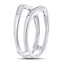Load image into Gallery viewer, 14K White Gold Round Diamond Women's Ring Guard Wrap Solitaire Enhancer 1/4 Cttw - Splendid Jewellery