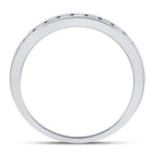 14K White Gold Round Diamond Women's Single Row Channel Set Wedding Band 1/3 Cttw - Splendid Jewellery
