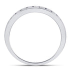 14K White Gold Round Diamond Women's Single Row Channel Set Wedding Band 1/3 Cttw - Splendid Jewellery
