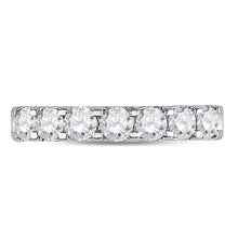 Load image into Gallery viewer, 14K White Gold Round Diamond Women's Single Row Comfort Wedding Band 1 Cttw - Splendid Jewellery