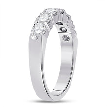 Load image into Gallery viewer, 14K White Gold Round Diamond Women's Single Row Comfort Wedding Band 1 Cttw - Splendid Jewellery