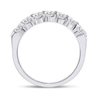 14K White Gold Round Diamond Women's Single Row Comfort Wedding Band 3/4 Cttw - Splendid Jewellery