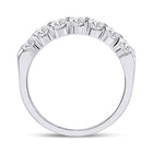 14K White Gold Round Diamond Women's Single Row Comfort Wedding Band 3/4 Cttw - Splendid Jewellery