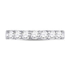 14K White Gold Round Diamond Women's Single Row Comfort Wedding Band 3/4 Cttw - Splendid Jewellery