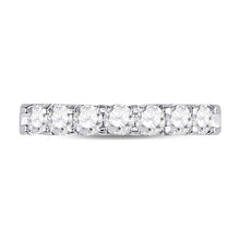 Load image into Gallery viewer, 14K White Gold Round Diamond Women's Single Row Comfort Wedding Band 3/4 Cttw - Splendid Jewellery