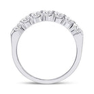 14K White Gold Round Diamond Women's Single Row Comfort Wedding Band 3/4 Cttw - Splendid Jewellery