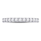 14K White Gold Round Diamond Women's Single Row Machine Set Wedding Band 1/2 Cttw - Splendid Jewellery
